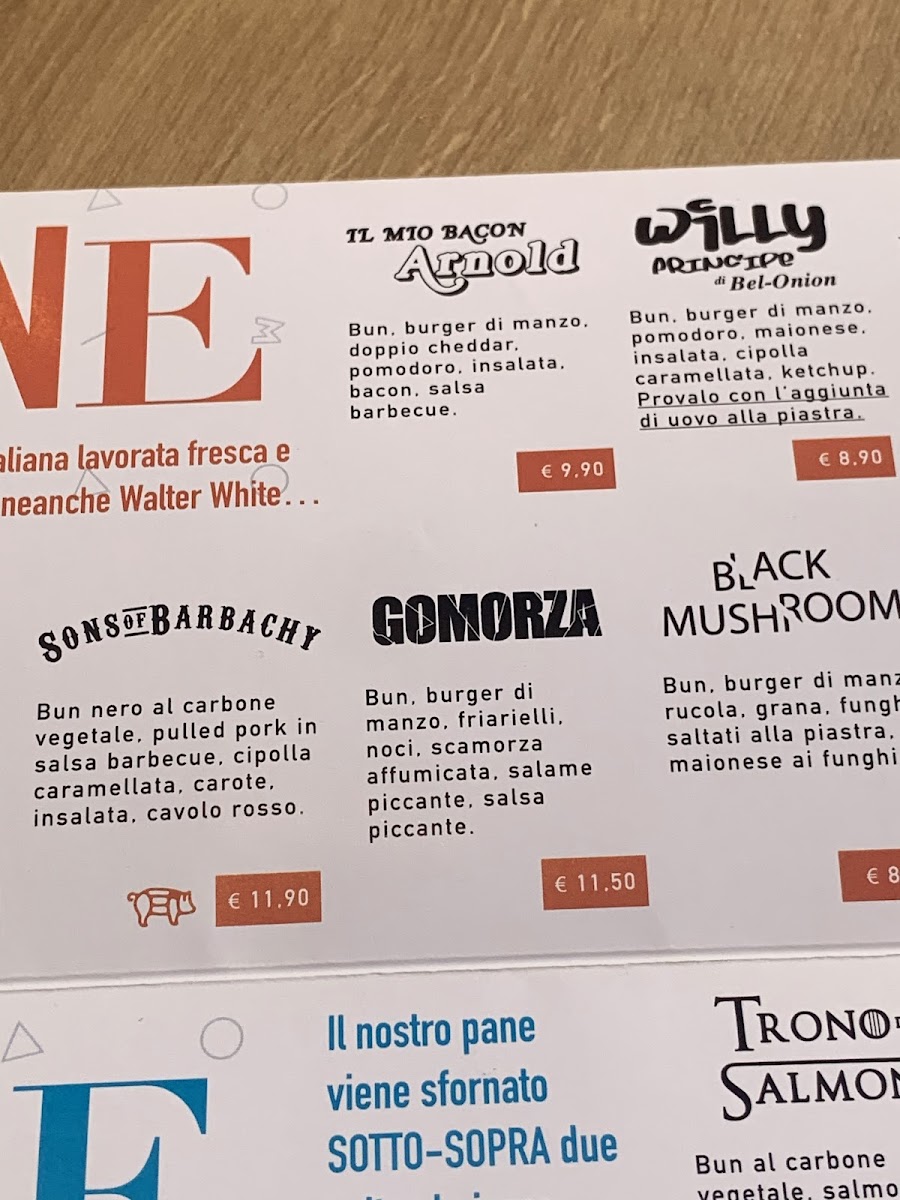 Menu Willy's Burger - Hamburgher A Tema Serie Tv-8