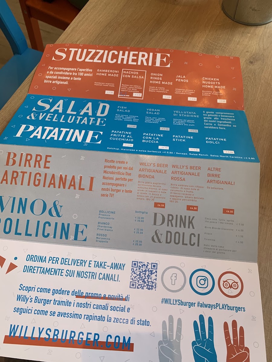 Menu Willy's Burger - Hamburgher A Tema Serie Tv-9